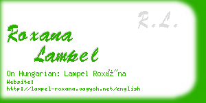 roxana lampel business card